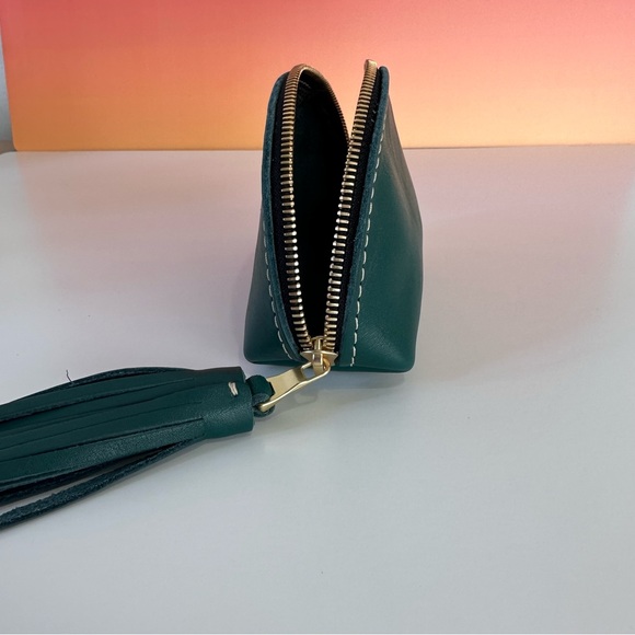 Peacock Teal Taco Tassel Pouch by Portland Leather Goods New Green Jeweltoned - Picture 5 of 6